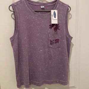 Purple loose fitting tank top